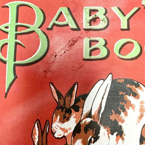 Baby’s Book 1935 Linen Childrens book Akron. O. Made in USA - Picture 3 of 6